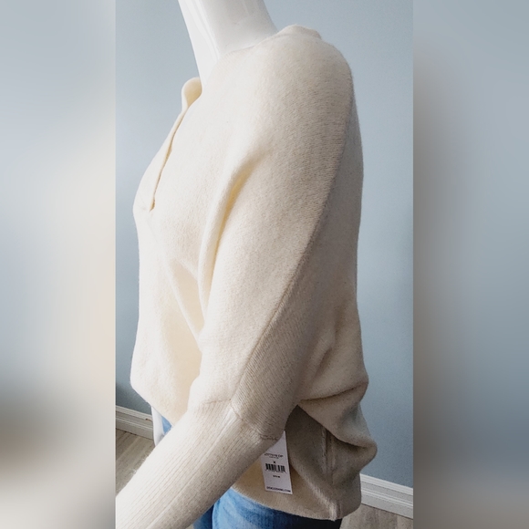 [X & 1X] NWT DEX Plus Ivory V-Neck Sweater - Picture 6 of 10